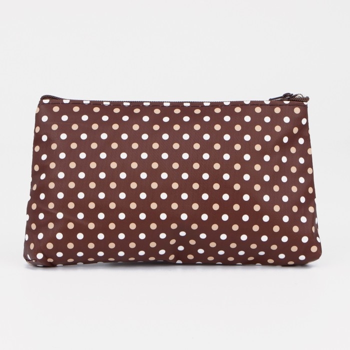 Косметичка на молнии, цвет коричневый