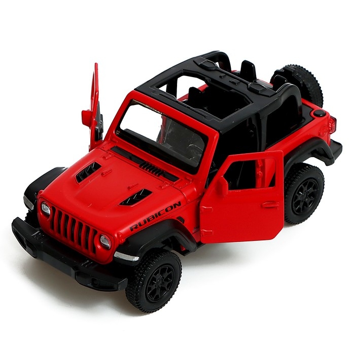 Машина металлическая JEEP WRANGLER, 1:32, инерция, цвет матовый красный Машина металлическая JEEP WRANGLER, 1:32, инерция, цвет матовый красный
