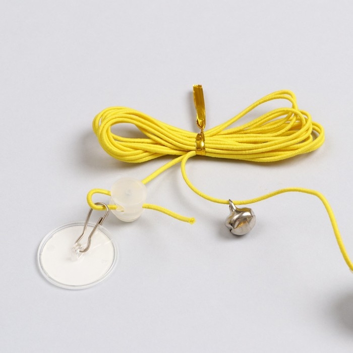 Дразнилка для кошек на креплении с бубенчиком  Дразнилка для кошек на креплении с бубенчиком "Гусеница", микс цветов