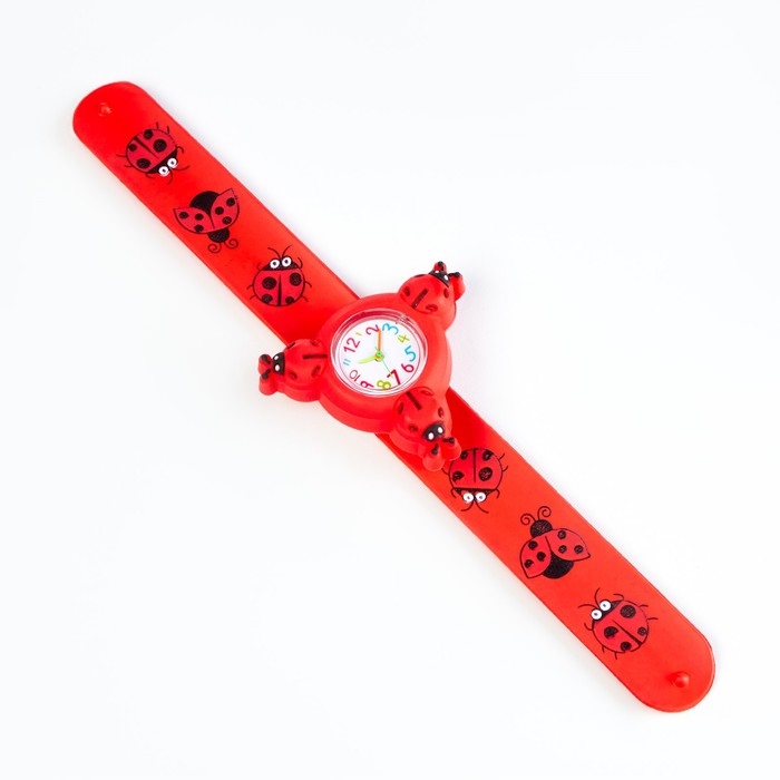 Часы наручные детские Часы наручные детские "Божьи коровки", со спинером, ремешок l-21.5 см