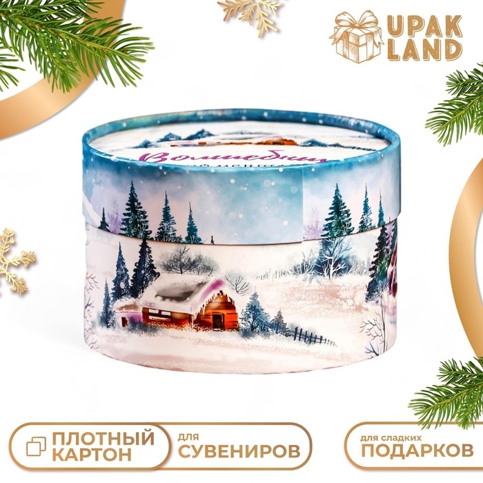 Новый год. Коробка Новый год. Коробка "Волшебных моментов" завальцованная без окна 13 х 8,5 см