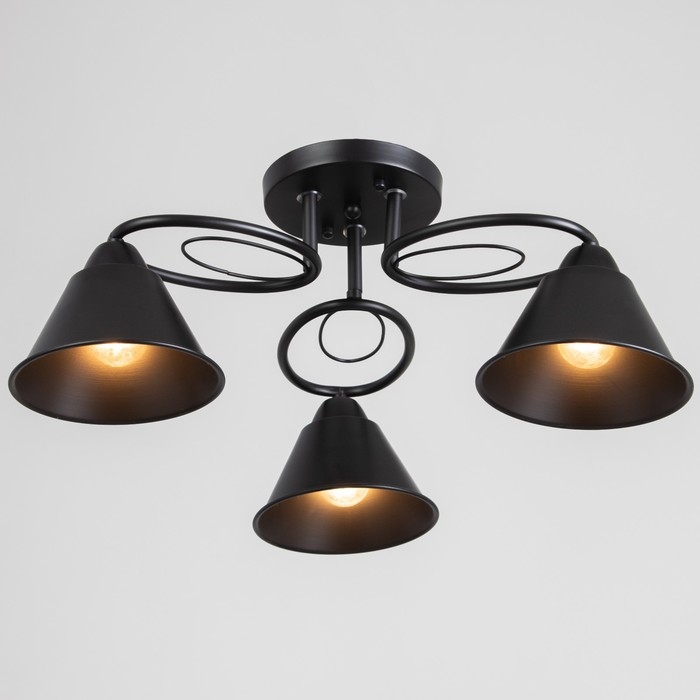 Люстра Люстра "Эдмас" 3хЕ27 40Вт черный 58х58х22 см BayerLux