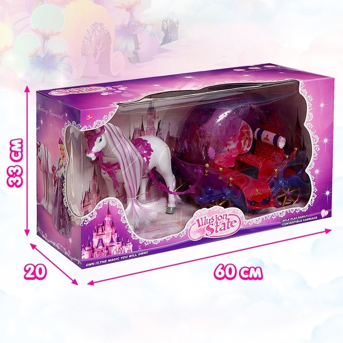 Карета для кукол «Сказка», лошадь ходит Карета для кукол «Сказка», лошадь ходит