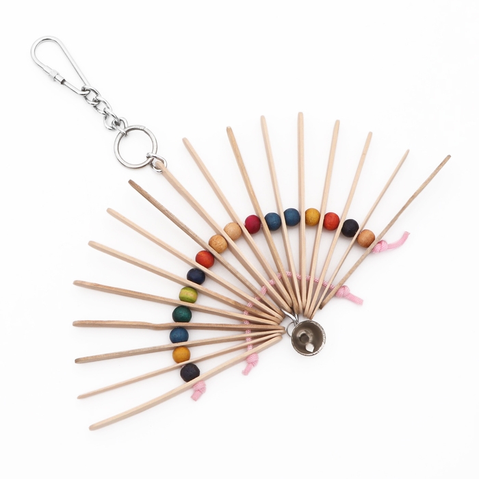 Игрушка для птиц Игрушка для птиц "Веер" с колокольчиком, натуральное дерево, 20 х 20 см