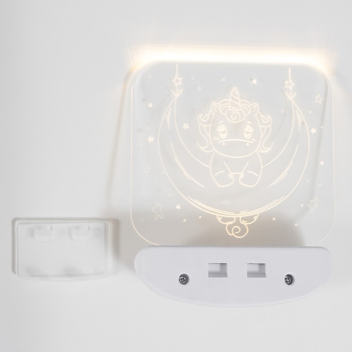 Ночник "Единорог" LED 3Вт USB АКБ белый 12х14,5 см RISALUX