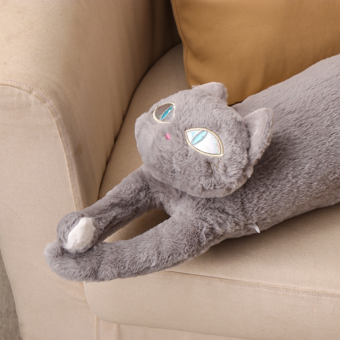 Мягкая игрушка «Кот», 70 см, цвет серый Мягкая игрушка «Кот», 70 см, цвет серый