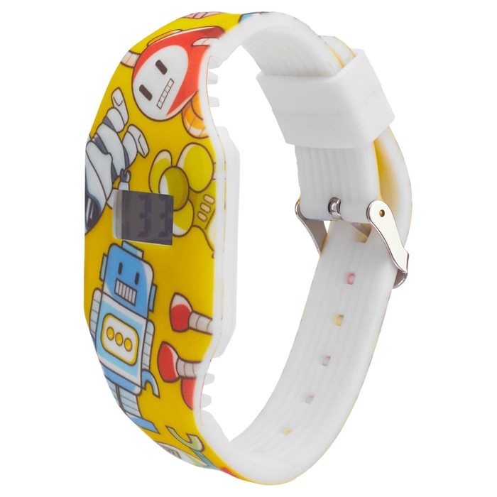 Часы наручные электронные, детские, Часы наручные электронные, детские, "Роботы", ремешок l-22.5 см