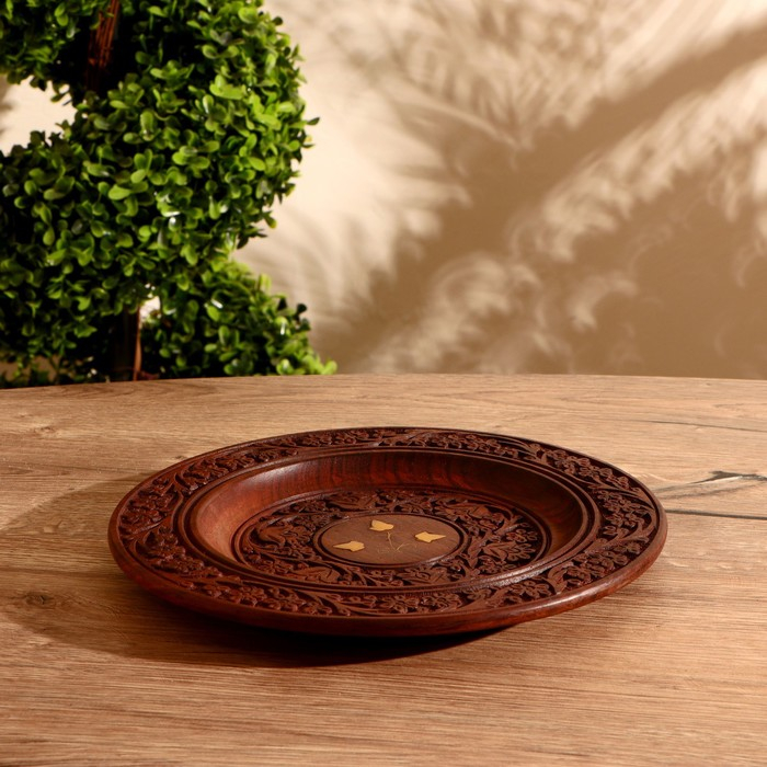 Блюдо Блюдо "Ветвь" дерево 30,5х30,5х2,5 см МИКС