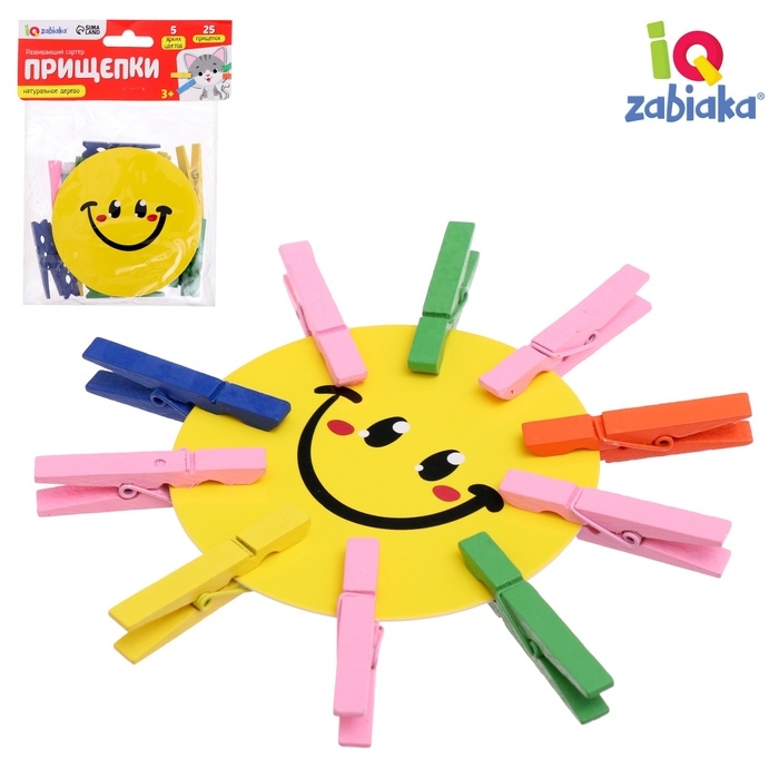 Развивающий сортер «Прищепки», 3+ Развивающий сортер «Прищепки», 3+
