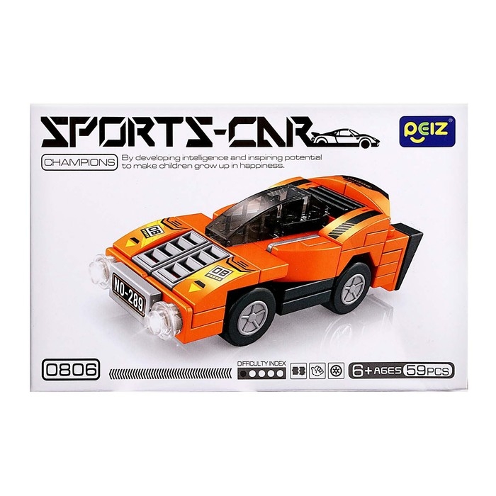 Конструктор Гонка &laquo;Спорткар&raquo;, 59 деталей