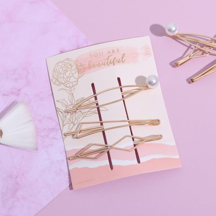 Заколки для волос You are beautiful, 8 х 10,6 см Заколки для волос You are beautiful, 8 х 10,6 см