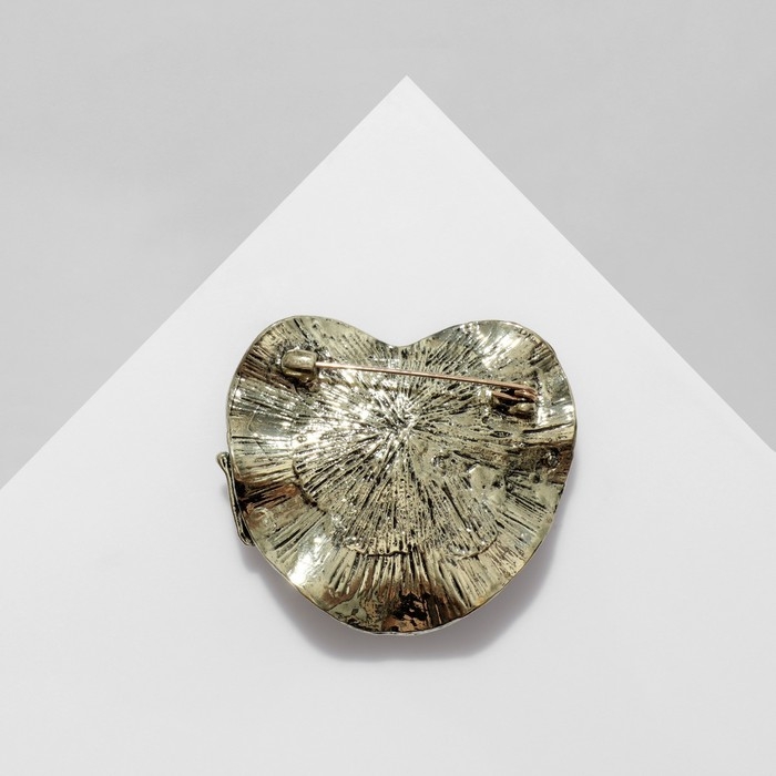 Брошь «Лягушка» с лягушонком, цветная в чернёной бронзе Брошь «Лягушка» с лягушонком, цветная в чернёной бронзе