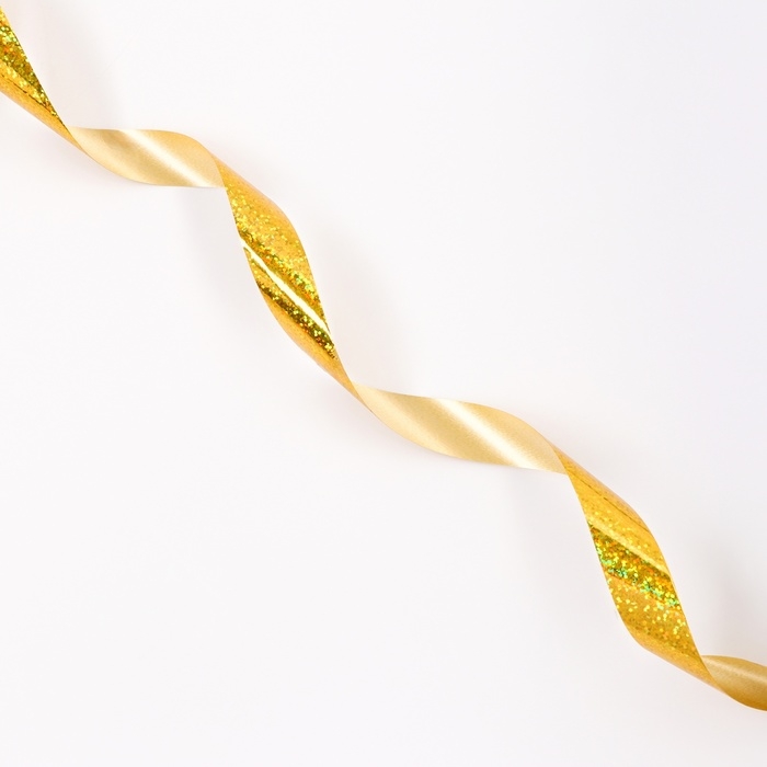 Лента голографическая для декора и подарков, золото, 2 см х 50 м Лента голографическая для декора и подарков, золото, 2 см х 50 м