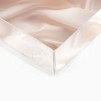 Кондитерская упаковка, коробка для макарун с PVC крышкой, For you, 17 х 12 х 3 см