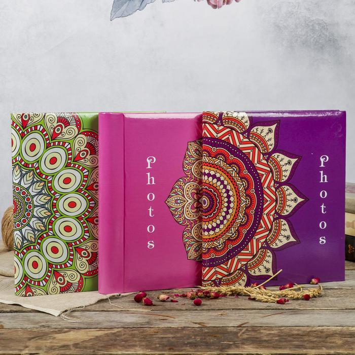 Фотоальбом магнитный 30 листов Фотоальбом магнитный 30 листов "Орнамент" 23x28см МИКС