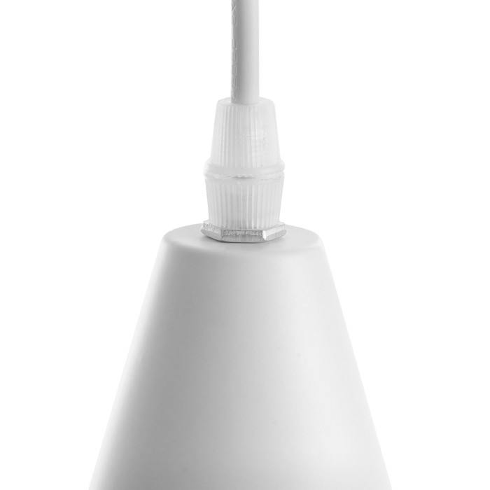 Светильник BayerLux Подвес "Конус" 1x40Вт E27 белый 12х12х16-96 см
