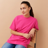 Футболка женская MINAKU OVERSIZE FIT: цвет фуксия, р-р 50