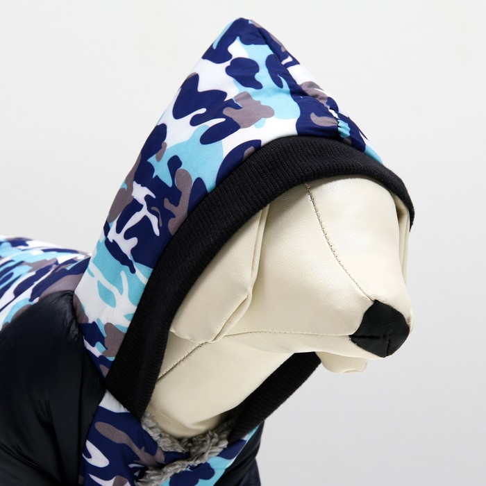 Комбинезон для собак на меховом подкладе с капюшоном, размер XXL (ДС 40, ОШ 42, ОГ 54 см) Комбинезон для собак на меховом подкладе с капюшоном, размер XXL (ДС 40, ОШ 42, ОГ 54 см)