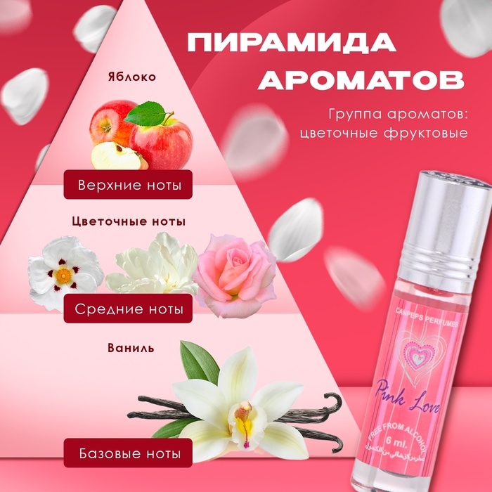 Духи масляные женские Pink Love, 6 мл Духи масляные женские Pink Love, 6 мл
