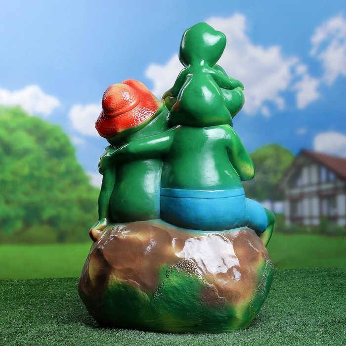 Садовая фигура  Садовая фигура "Семья лягушек" 40х31х59см большие