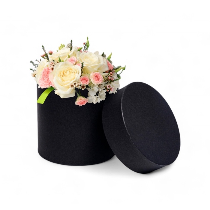 Шляпная коробка, черная, 10 х 10 см Шляпная коробка, черная, 10 х 10 см