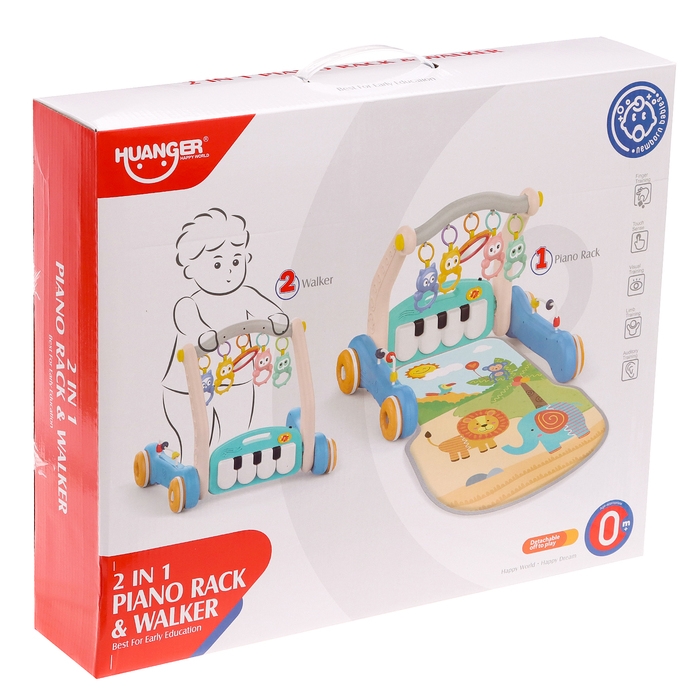 Развивающий коврик-каталка «Сафари», 2 в 1, звуковые эффекты, цвет синий Развивающий коврик-каталка «Сафари», 2 в 1, звуковые эффекты, цвет синий