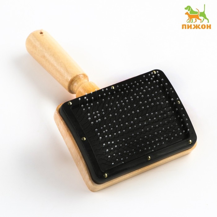 Щётка - пуходёрка деревянная  Щётка - пуходёрка деревянная "Премиум" с каплями, основание 80 х 60 мм