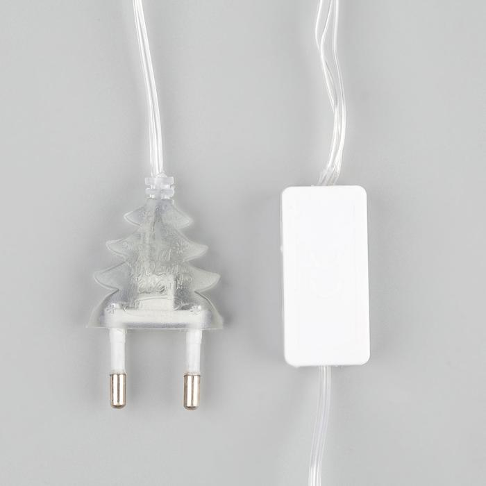 Гирлянда «Нить» 5 м с насадками «Клубки пастельные», IP20, прозрачная нить, 20 LED, свечение белое, 220 В