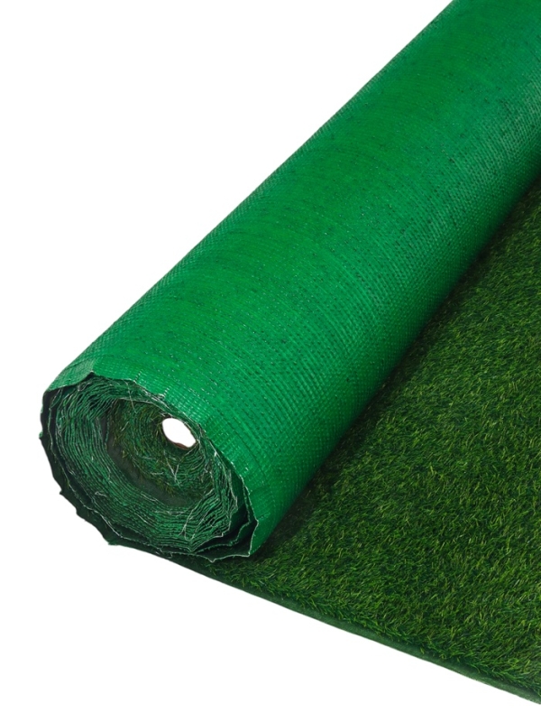 Газон искусственный,  с проклейкой, высота 3см, 12иг, 2 х 25м, зеленый, "Greengo"