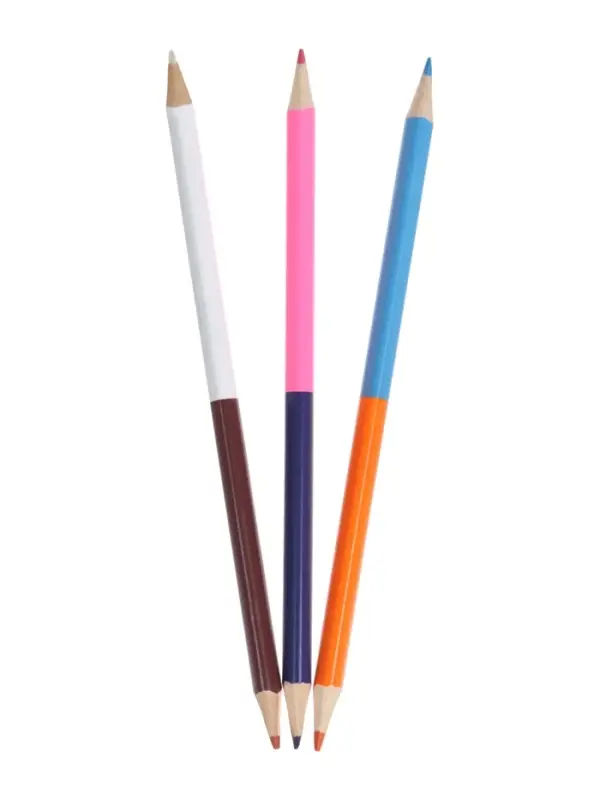 Карандаши Calligrata, цветные, двухцветные, 12 цветов, 6 шт., деревянные, трёхгранные