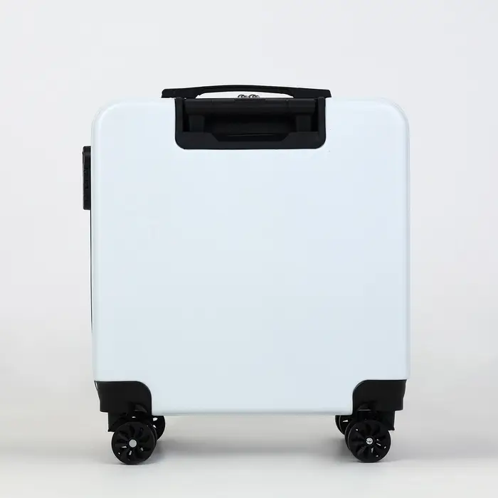 Чемодан детский на колёсах 39 л (S), на молнии, с кодовым замком, 4 колеса, белый