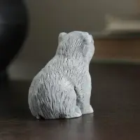 Фигурка &laquo;Медвежонок сидит&raquo;, мраморная крошка, 4.5 см