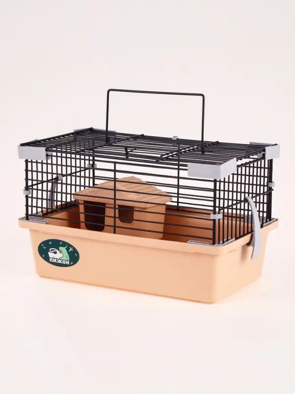 Клетка-мини для грызунов &laquo;Пижон&raquo; №1, 27&times;15&times;13 см, укомплектованная, бежевая