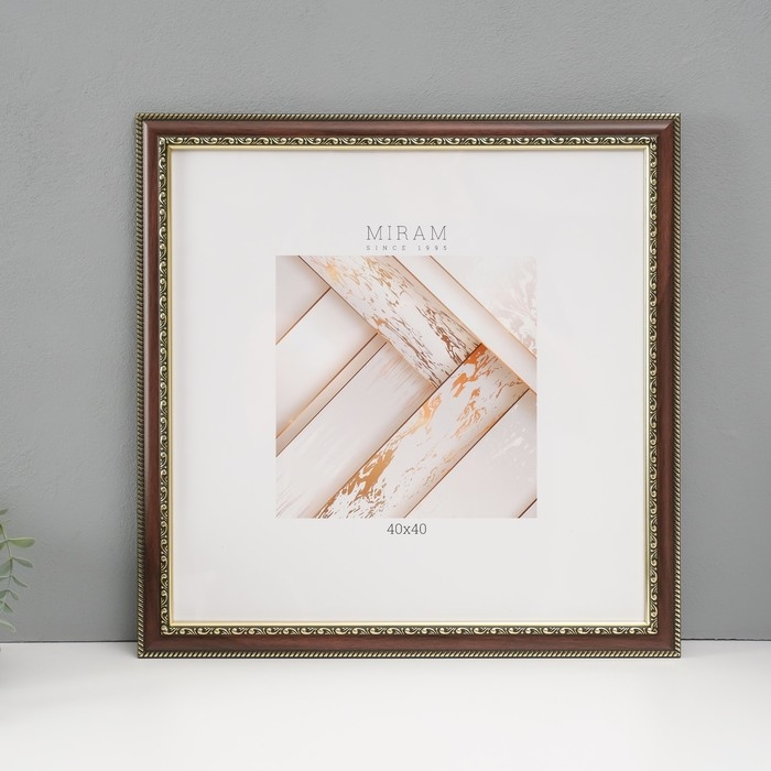 Фоторамка пластик Фоторамка пластик "МИРАМ" 40х40 см венге (пластиковый экран)