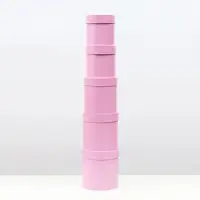 Набор шляпных подарочных коробок 5 в 1 &laquo;Сирень однотонный&raquo;,20&times;20&times;20‒11&times;11&times;11 см