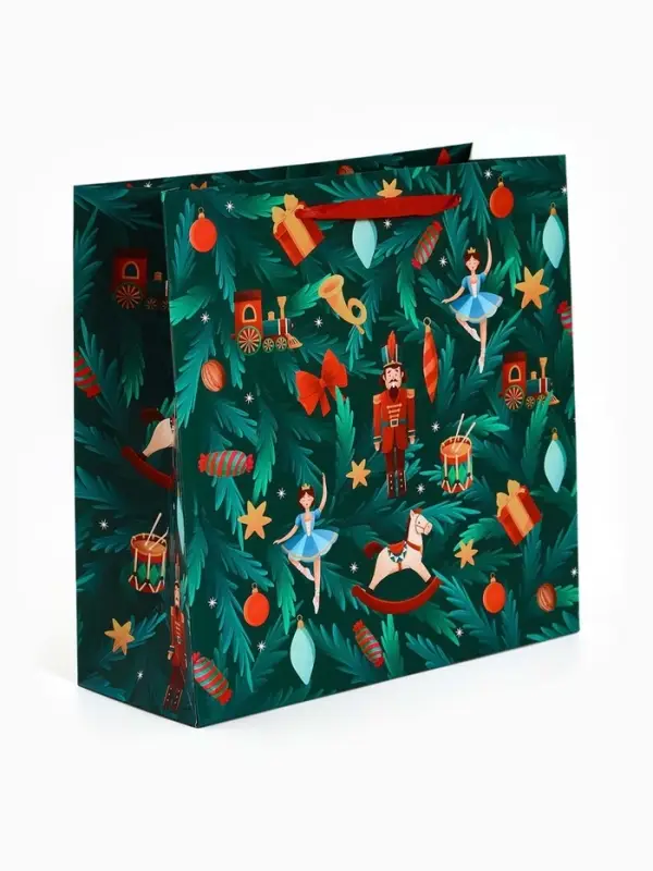 Пакет ламинированный квадратный &laquo;Новый год&raquo;, 30&times;30&times;12 см