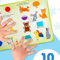 Книга картонная с окошками &laquo;Цвета и формы&raquo; 10 стр.