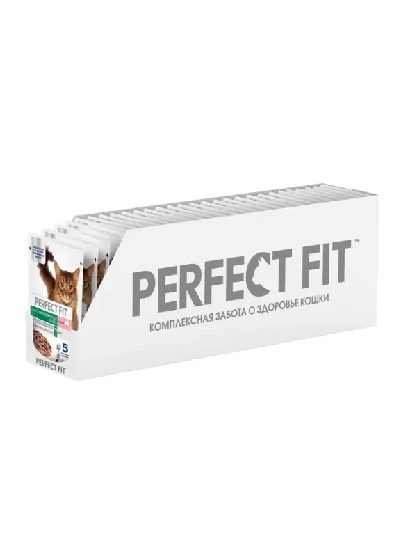 Влажный корм для стерилизованных кошек Perfect Fit, 75 г, лосось в соусе, пауч Влажный корм для стерилизованных кошек Perfect Fit, 75 г, лосось в соусе, пауч