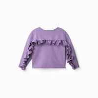 Свитшот для девочки MINAKU: Casual Collection KIDS, цвет сиреневый, рост 140 см