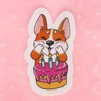 Пакетик под сладости «Корги и тортик», 10 × 15 см Пакетик под сладости «Корги и тортик», 10 × 15 см