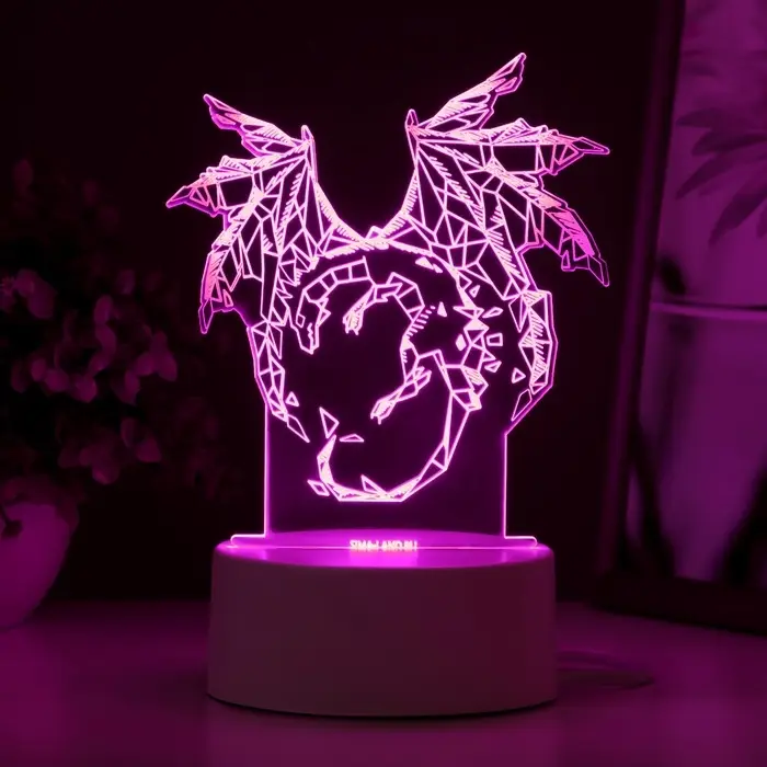 Светильник 3D RISALUX &laquo;Дракон&raquo;, LED-ночник, RGB, от сети, 14.2&times;9.5&times;16 см
