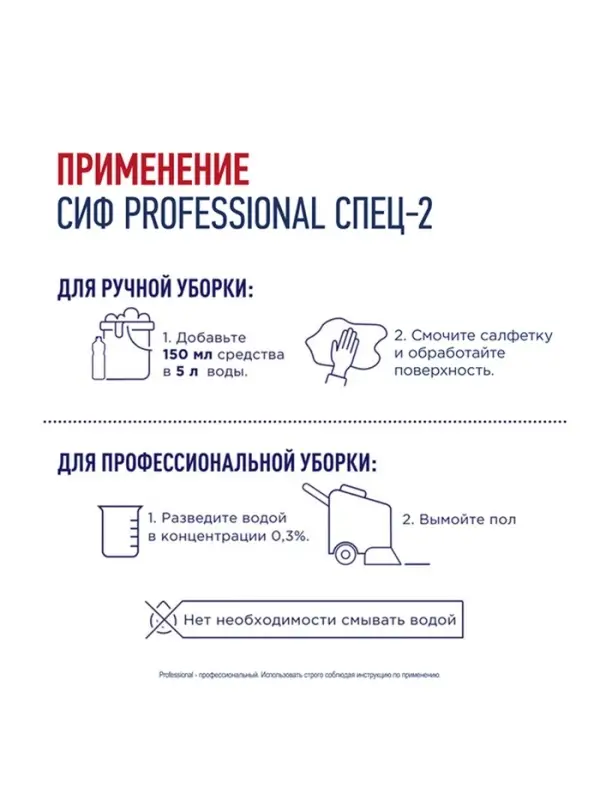 Средство для пола и других поверхностей 2 в 1 &laquo;СИФ&raquo; моющее и дезинфицирующее, щелочной концентрат, 1 л