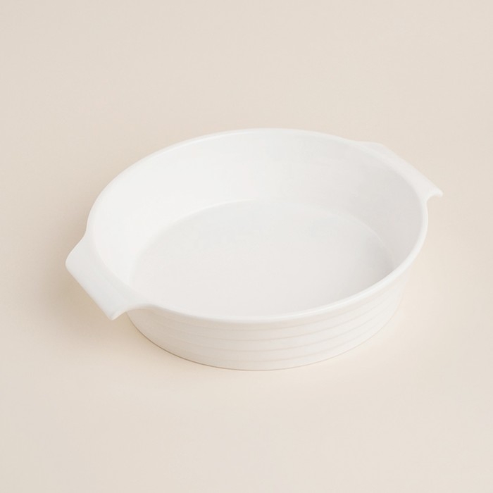 Форма для выпечки из жаропрочной керамики SL Home «Санторини», 2,2 л, 28,8×25,6×6 см, цвет белый Форма для выпечки из жаропрочной керамики SL Home «Санторини», 2,2 л, 28,8×25,6×6 см, цвет белый