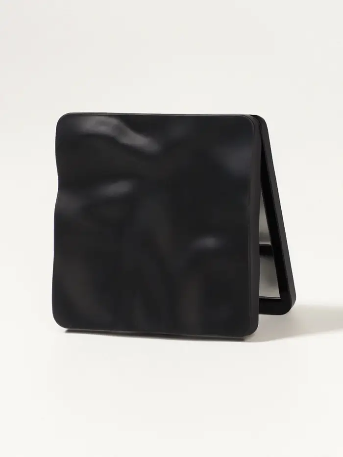 Зеркало складное &laquo;Волна&raquo;, 7&times;7 см, с увеличением х2, чёрное