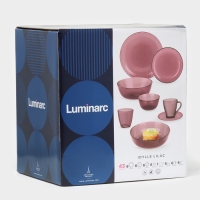 Столовый сервиз Luminarc «Идиллия», 43 предмета, стекло, лилак