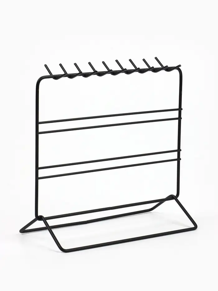 Подставка для украшений QF, 3 ряда, 20.5&times;10&times;19.5 см, чёрная