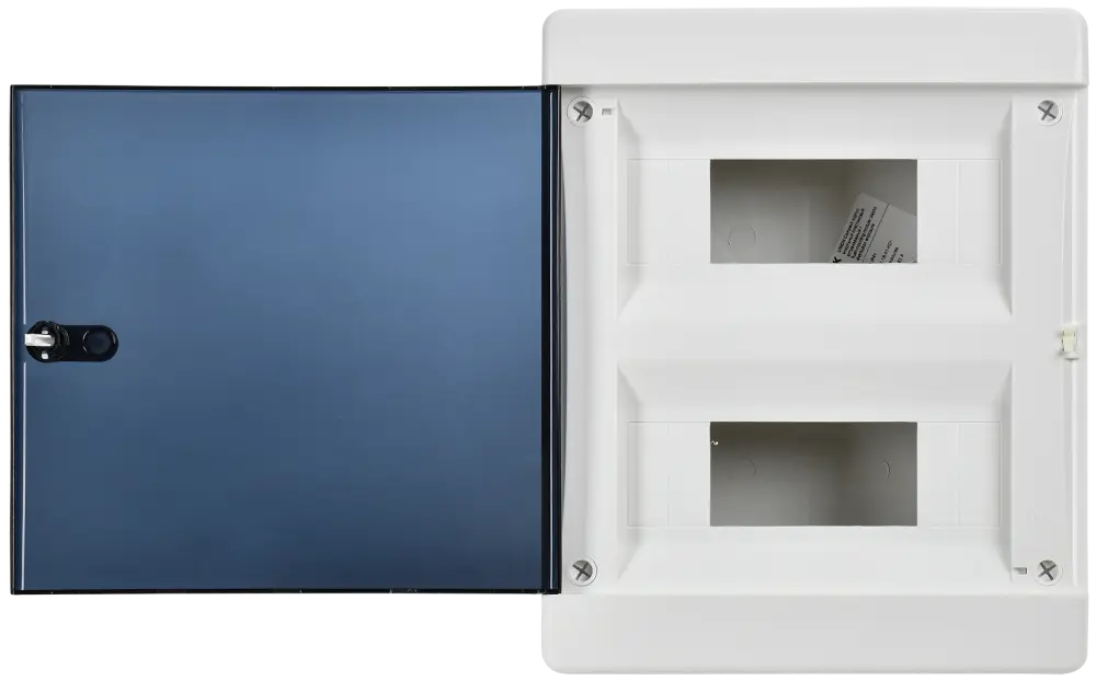 Корпус пластиковый навесной на 18 модулей ЩРН-П-18 IP41 UNION Compact черная прозрачная дверь