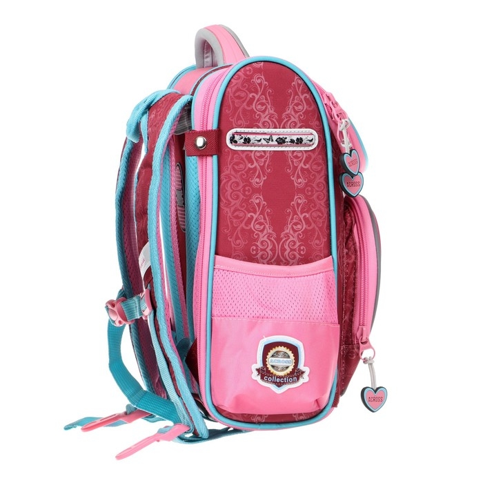 Ранец школьный Стандарт, раскаладной, 36 х 29 х 17 см, Across 191, наполнение: мешок, розовый ACR22-191-10 Ранец школьный Стандарт, раскаладной, 36 х 29 х 17 см, Across 191, наполнение: мешок, розовый ACR22-191-10