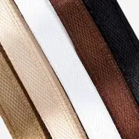 Атласная лента, набор 5 шт., 6 мм, 23&plusmn;1 м, бежевый, коричневый