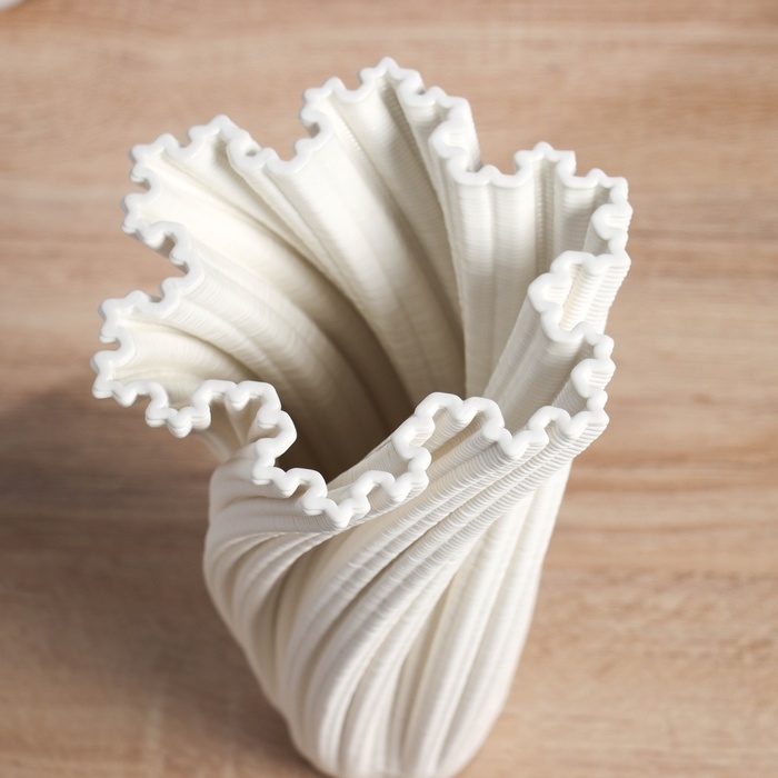 Ваза керамика настольная Ваза керамика настольная "Алойз" виток, 24х15 см, белый